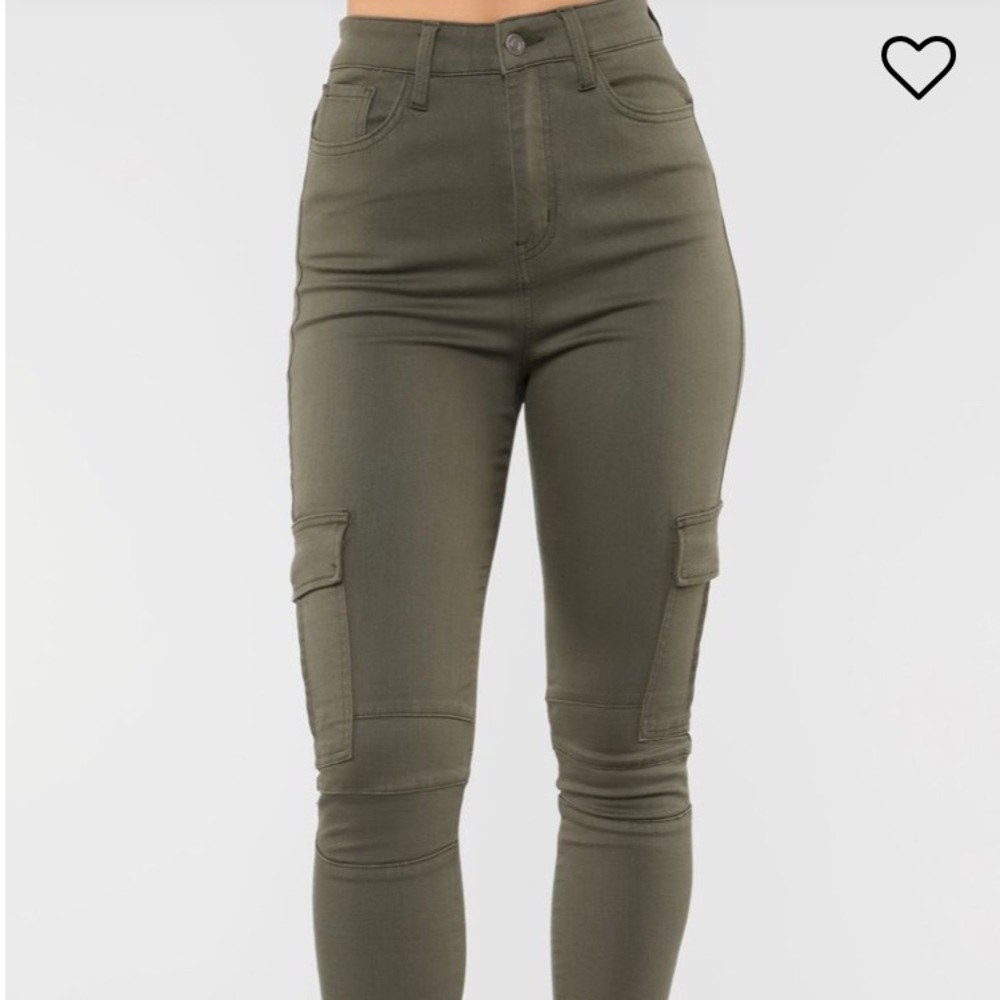High waist cargo pants